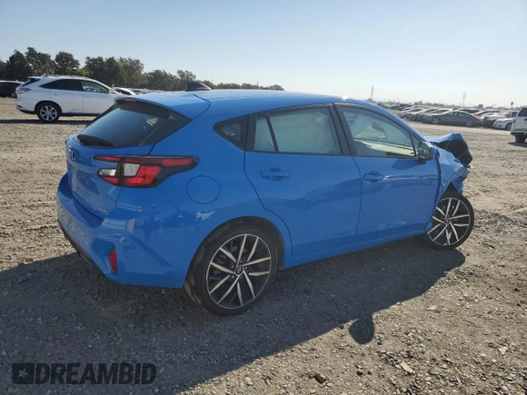 2024 Subaru Impreza Sport with VIN JF1GUAFC1R8233643, listed as a Copart auction lot 69136484 with 0 mi miles and Salvage Title. Bid and sale history available at carsss.com. Image 3.