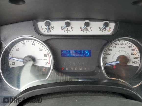 2011 Ford F-150 XL with VIN 1FTFX1EF5BFA01265, listed as a Copart auction lot 54848895 with 166,524 mi miles and Salvage title. Bid and sale history available at DreamBid. Image 9.