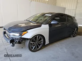 2019 Hyundai Veloster 2.0 Premium with VIN KMHTG6AF1KU003219, listed as a Copart auction lot 43587975 with 84,787 mi miles and Clean Title. Bid and sale history available at carsss.com. Image 1.