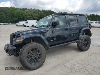 2020 Jeep Wrangler Unlimited Sahara High Altitude with VIN 1C4HJXEG1LW324669, listed as a Copart auction lot 56554095 with 42,098 mi miles and Salvage title. Bid and sale history available at DreamBid. Image 1.