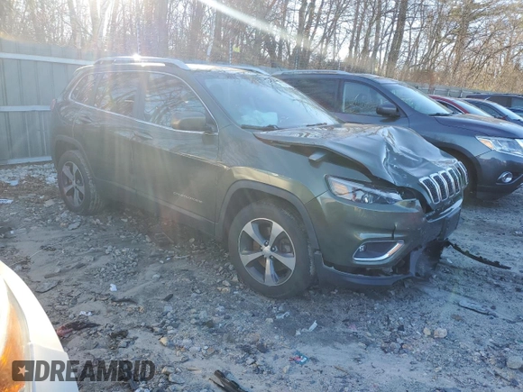 2019 Jeep Cherokee Limited with VIN 1C4PJMDX5KD378000, listed as a Copart auction lot 82141464 with 48,035 mi miles and Salvage Title. Bid and sale history available at DreamBid. Image 4.