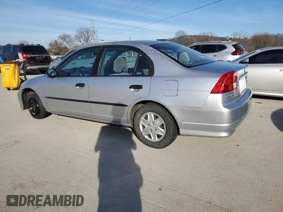 2004 Honda Civic VP with VIN 2HGES16344H616696, listed as a Copart auction lot 60273924 with 163,378 mi miles and Salvage title. Bid and sale history available at DreamBid. Image 2.