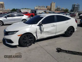 2019 Honda Civic Sport with VIN 19XFC2F81KE049938, listed as a Copart auction lot 52712405 with 150,985 mi miles and Salvage Title. Bid and sale history available at DreamBid. Image 1.