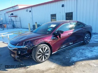 2023 Lucid Air Pure with VIN 50EA1PFA5PA006306, listed as a IAAI auction lot 41235791 with 5,240 mi miles. Bid and sale history available at carsss.com. Image 2.