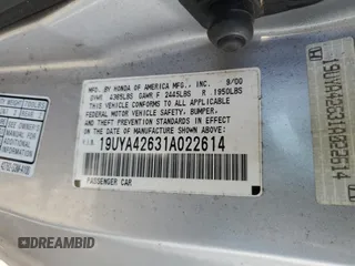 2001 Acura CL Type S with VIN 19UYA42631A022614, listed as a Copart auction lot 84068904 with 148,034 mi miles and Salvage Title. Bid and sale history available at carsss.com. Image 14.