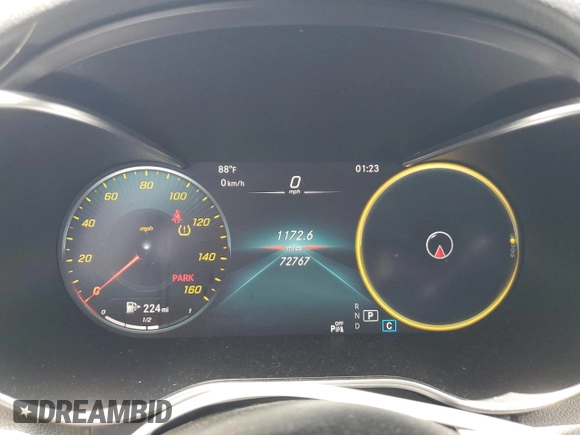 2022 Mercedes-Benz C 300 with VIN W1KWK8DB5NG111436, listed as a Copart auction lot 65630494 with 72,767 mi miles and Salvage Title. Bid and sale history available at DreamBid. Image 9.