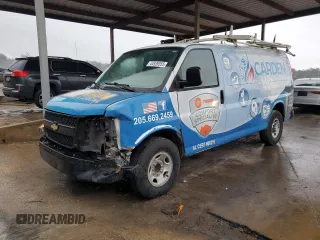 2015 Chevrolet Express Cargo z VIN 1GCWGFCF9F1276785, wystawiony jako Copart lot #44939555 z przebiegiem 216 253 mil mil oraz Szkoda całkowita • Salvage title. Historia ofert i sprzedaży dostępna na DreamBid. Obrazek 1.