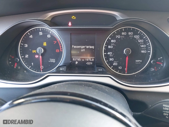 2016 Audi A4 Premium with VIN WAUBFAFL6GN016115, listed as a IAAI auction lot 41451787 with 93,785 mi miles. Bid and sale history available at carsss.com. Image 7.