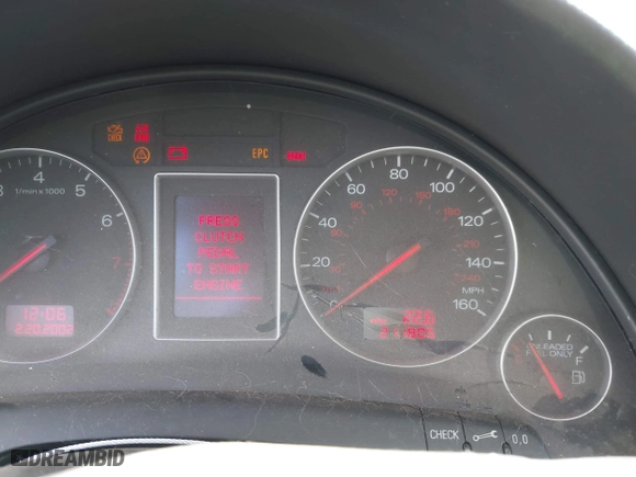 2002 Audi A4 3.0L with VIN WAULT68E62A309019, listed as a IAAI auction lot 42040404 with 211,805 mi miles. Bid and sale history available at carsss.com. Image 7.
