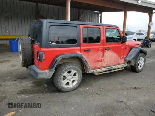 2020 Jeep Wrangler Unlimited Sport S with VIN 1C4HJXDNXLW160354, listed as a Copart auction lot 50141615 with 62,812 mi miles and Salvage title. Bid and sale history available at DreamBid. Image 3.