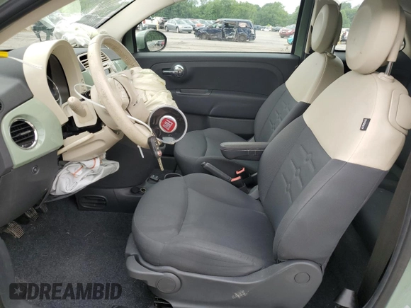 2015 FIAT 500 Pop with VIN 3C3CFFAR2FT501922, listed as a Copart auction lot 60263845 with 83,194 mi miles and Salvage title. Bid and sale history available at DreamBid. Image 7.