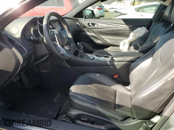 2018 Infiniti Q60 Luxe with VIN JN1CV7EK6JM200329, listed as a Copart auction lot 46535955 with 54,059 mi miles and Salvage Title. Bid and sale history available at carsss.com. Image 7.