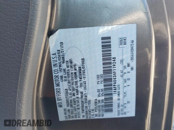2004 Ford Mustang Standard with VIN 1FAFP40434F119248, listed as a Copart auction lot 49327515 with 210,235 mi miles and Salvage Title. Bid and sale history available at carsss.com. Image 12.