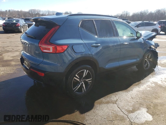 2024 Volvo XC40 Core Bright Theme with VIN YV4L12UK3R2208017, listed as a Copart auction lot 46664115 with 10,937 mi miles and Salvage title. Bid and sale history available at DreamBid. Image 3.