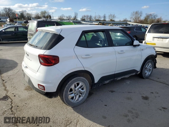 2022 Hyundai Venue SE with VIN KMHRB8A38NU146330, listed as a Copart auction lot 49507925 with 76,285 mi miles and Salvage Title. Bid and sale history available at DreamBid. Image 3.