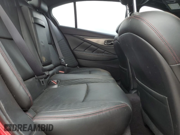 2018 Infiniti Q50 Red Sport 400 with VIN JN1FV7AP5JM460848, listed as a Copart auction lot 49785355 with 88,963 mi miles and Clean Title. Bid and sale history available at carsss.com. Image 10.