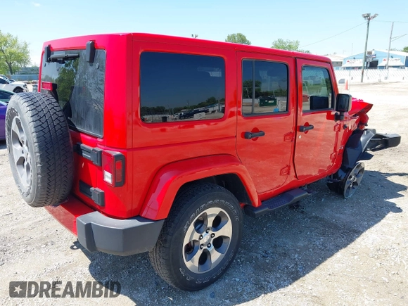 2018 Jeep Wrangler Unlimited Sahara z VIN 1C4HJWEG6JL893798, wystawiony jako IAAI lot #42299351 z przebiegiem Nie podano mil oraz . Historia ofert i sprzedaży dostępna na DreamBid. Obrazek 4.