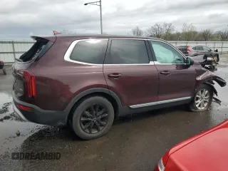 2021 Kia Telluride LX with VIN 5XYP2DHC8MG160478, listed as a Copart auction lot 51707445 with 52,934 mi miles and Salvage title. Bid and sale history available at DreamBid. Image 3.