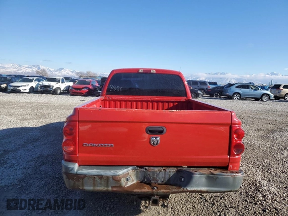 2005 Dodge Dakota ST with VIN 1D7HE28K55S277542, listed as a Copart auction lot 87946845 with 187,459 mi miles and Salvage Title. Bid and sale history available at DreamBid. Image 6.