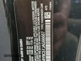 2018 BMW M4 with VIN WBS4Y9C57JAG66687, listed as a Copart auction lot 59283414 with 86,029 mi miles and Salvage Title. Bid and sale history available at carsss.com. Image 12.