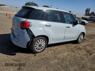 2014 FIAT 500L Easy with VIN ZFBCFABH7EZ023964, listed as a Copart auction lot 72838314 with 87,956 mi miles and Salvage Title. Bid and sale history available at carsss.com. Image 3.