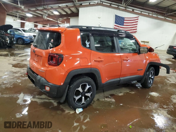 2021 Jeep Renegade Trailhawk with VIN ZACNJDC10MPM39680, listed as a Copart auction lot 44353225 with 48,367 mi miles and Non repairable. Bid and sale history available at DreamBid. Image 3.