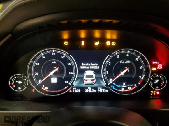 2018 BMW X6 xDrive50i with VIN 5UXKU6C53J0W39108, listed as a Copart auction lot 48705174 with 44,753 mi miles. Bid and sale history available at carsss.com. Image 9.