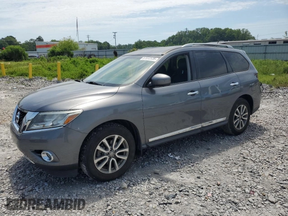 2016 Nissan Pathfinder Platinum with VIN 5N1AR2MN1GC664369, listed as a Copart auction lot 57690535 with 103,916 mi miles and Salvage title. Bid and sale history available at DreamBid. Image 1.