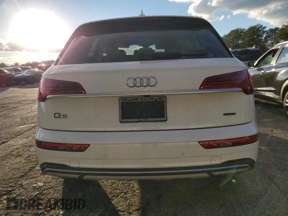 2022 Audi Q5 Premium with VIN WA1ABAFY5N2091340, listed as a Copart auction lot 81813484 with 29,658 mi miles and Salvage title. Bid and sale history available at DreamBid. Image 6.