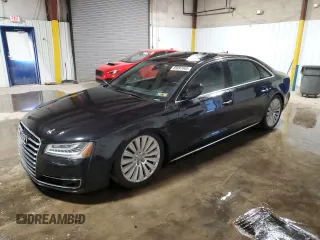 2015 Audi A8 L 3.0T with VIN WAU3GAFD7FN013295, listed as a Copart auction lot 88097945 with 110,947 mi miles and Salvage Title. Bid and sale history available at carsss.com. Image 1.
