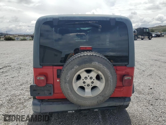 2003 Jeep Wrangler Sport with VIN 1J4FA49S83P369892, listed as a Copart auction lot 56536745 with 182,535 mi miles and Salvage title. Bid and sale history available at DreamBid. Image 6.