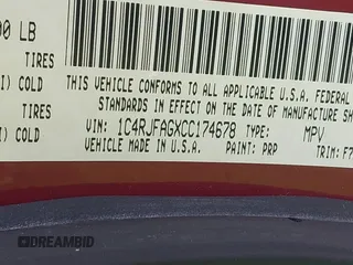 2012 Jeep Grand Cherokee Laredo with VIN 1C4RJFAGXCC174678, listed as a IAAI auction lot 41347849 with 134,156 mi miles. Bid and sale history available at carsss.com. Image 9.