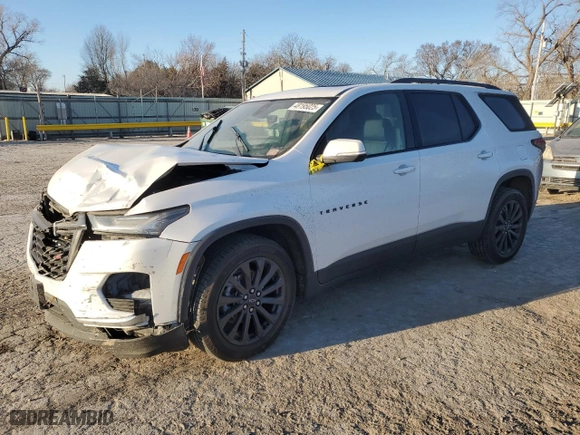 2023 Chevrolet Traverse RS with VIN 1GNEVJKW4PJ188743, listed as a Copart auction lot 48195025 with 148,014 mi miles and Salvage Title. Bid and sale history available at carsss.com. Image 1.