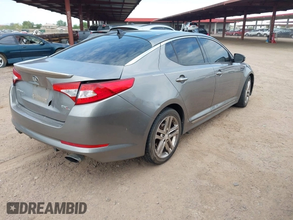 2013 Kia Optima SX with VIN 5XXGR4A6XDG151799, listed as a IAAI auction lot 42764035 with 189,983 mi miles and . Bid and sale history available at DreamBid. Image 4.