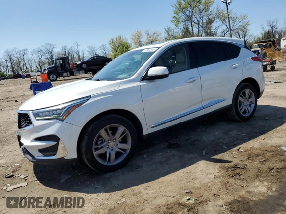 2020 Acura RDX Advance with VIN 5J8TC2H77LL030246, listed as a Copart auction lot 52357305 with 49,442 mi miles and Salvage title. Bid and sale history available at DreamBid. Image 1.