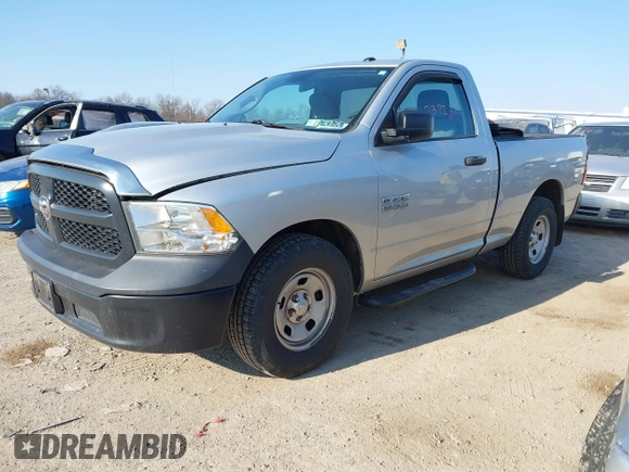 2014 Ram 1500 Express with VIN 3C6JR6AG5EG223055, listed as a IAAI auction lot 41707372 with 97,353 mi miles and . Bid and sale history available at DreamBid. Image 2.