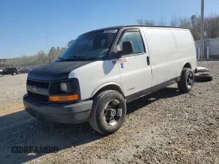 2005 Chevrolet Express Cargo Van with VIN 1GCGG25V951131973, listed as a Copart auction lot 50502685 with 330,845 mi miles and Salvage Title. Bid and sale history available at carsss.com. Image 1.