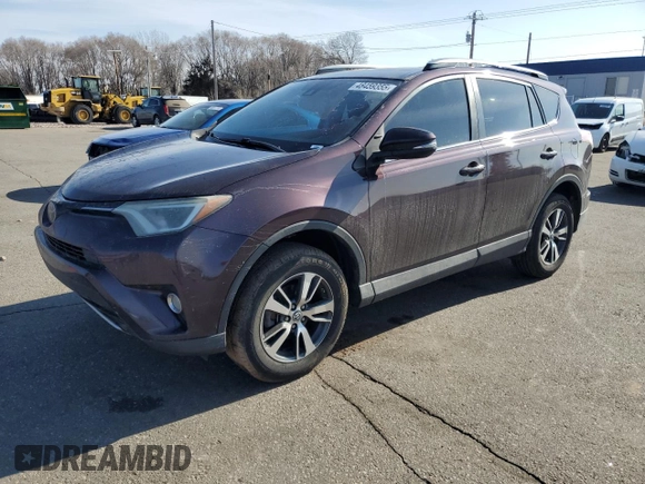 2018 Toyota RAV4 XLE with VIN 2T3WFREVXJW461897, listed as a Copart auction lot 48459355 with 159,479 mi miles and Salvage Title. Bid and sale history available at DreamBid. Image 1.