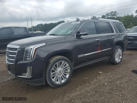 2017 Cadillac Escalade Platinum with VIN 1GYS4DKJ0HR379285, listed as a Copart auction lot 50569605 with 84,819 mi miles and Salvage Title. Bid and sale history available at carsss.com. Image 1.