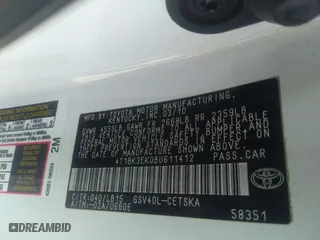 2011 Toyota Camry LE with VIN 4T1BK3EK0BU611412, listed as a IAAI auction lot 41596045 with 289,906 mi miles. Bid and sale history available at carsss.com. Image 9.
