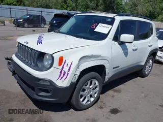 2017 Jeep Renegade Latitude with VIN ZACCJBBB8HPG52343, listed as a IAAI auction lot 42358909 with 101,348 mi miles and . Bid and sale history available at DreamBid. Image 2.