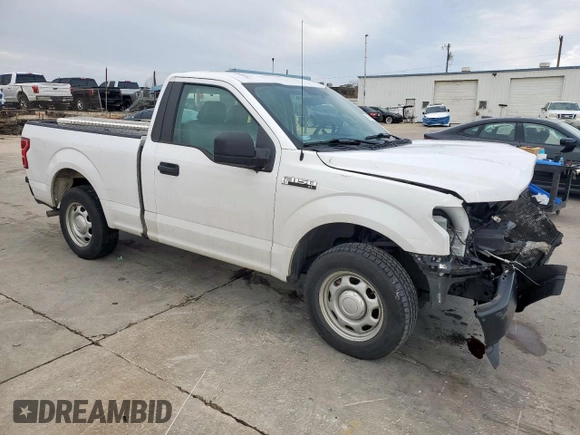 2018 Ford F-150 XL with VIN 1FTMF1CB6JKF30112, listed as a Copart auction lot 47016405 with 48,584 mi miles and Salvage Title. Bid and sale history available at carsss.com. Image 4.