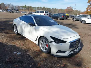 2020 Infiniti Q60 Red Sport 400 with VIN JN1FV7EL0LM460248, listed as a IAAI auction lot 40706801 with 43,822 mi miles and . Bid and sale history available at DreamBid. Image 1.