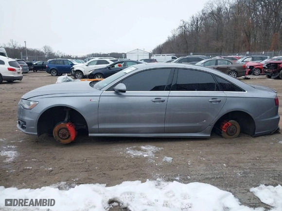 2016 Audi A6 3.0T Premium Plus with VIN WAUFGAFC6GN001256, listed as a IAAI auction lot 41329928 with NaN miles. Bid and sale history available at carsss.com. Image 15.