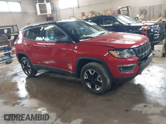 2018 Jeep Compass Trailhawk with VIN 3C4NJDDB5JT307366, listed as a IAAI auction lot 41839273 with 103,585 mi miles and . Bid and sale history available at carsss.com. Image 1.
