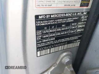 2007 Mercedes-Benz R 3.5L with VIN 4JGCB65EX7A055912, listed as a IAAI auction lot 42477553 with 193,144 mi miles and . Bid and sale history available at DreamBid. Image 9.