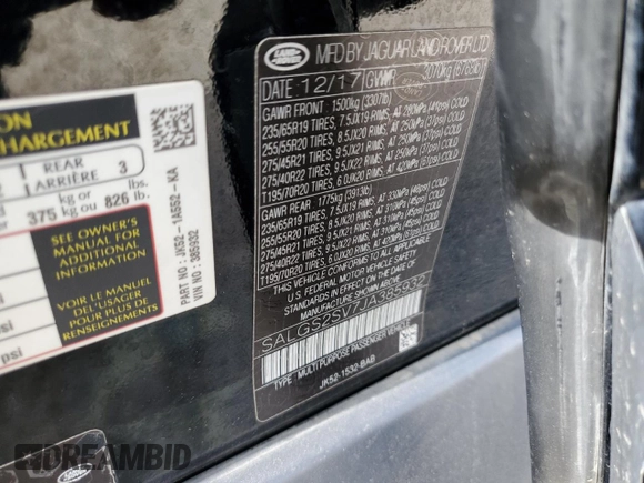 2018 Land Rover Range Rover HSE с VIN SALGS2SV7JA385932, выставлен на аукционе Copart как лот 51215785 с пробегом 114 877 миль миль и Чистый • Clean title. История ставок и продаж доступна на DreamBid. Изображение 13.