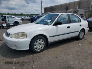 2000 Honda Civic LX with VIN 1HGEJ6573YL022890, listed as a Copart auction lot 65204414 with 120,485 mi miles and Salvage Title. Bid and sale history available at carsss.com. Image 1.
