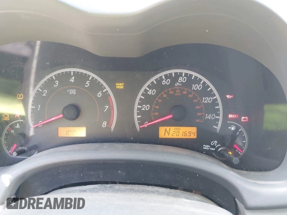 2009 Toyota Corolla with VIN 2T1BU40E69C167904, listed as a IAAI auction lot 42206415 with 201,694 mi miles. Bid and sale history available at carsss.com. Image 7.