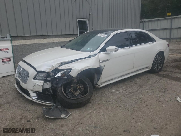 2018 Lincoln Continental Select with VIN 1LN6L9TK1J5601632, listed as a Copart auction lot 72309624 with 110,029 mi miles and Salvage Title. Bid and sale history available at carsss.com. Image 1.